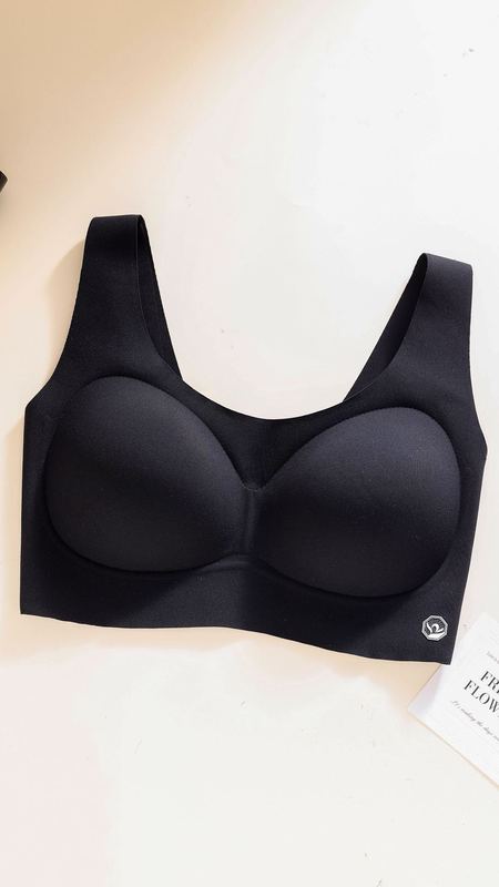 无痕内衣女薄款运动背心式大胸显小收副乳防下垂无钢圈大码文胸罩|undefined