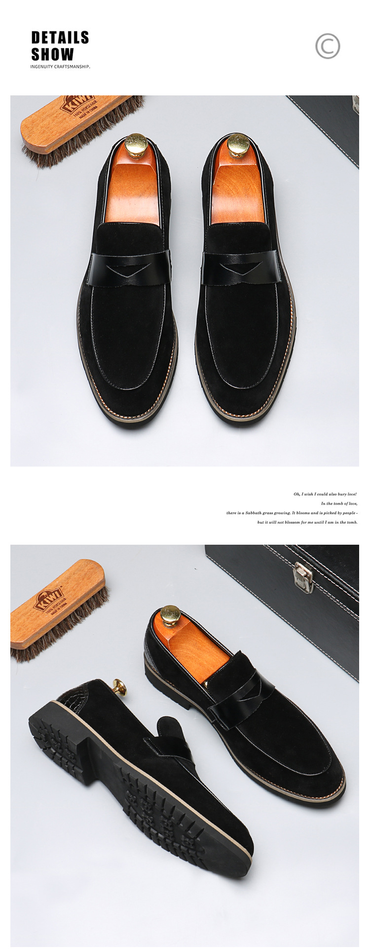Férfi bőr loafer cipők alkalmi és elegáns viselet_voghion.com