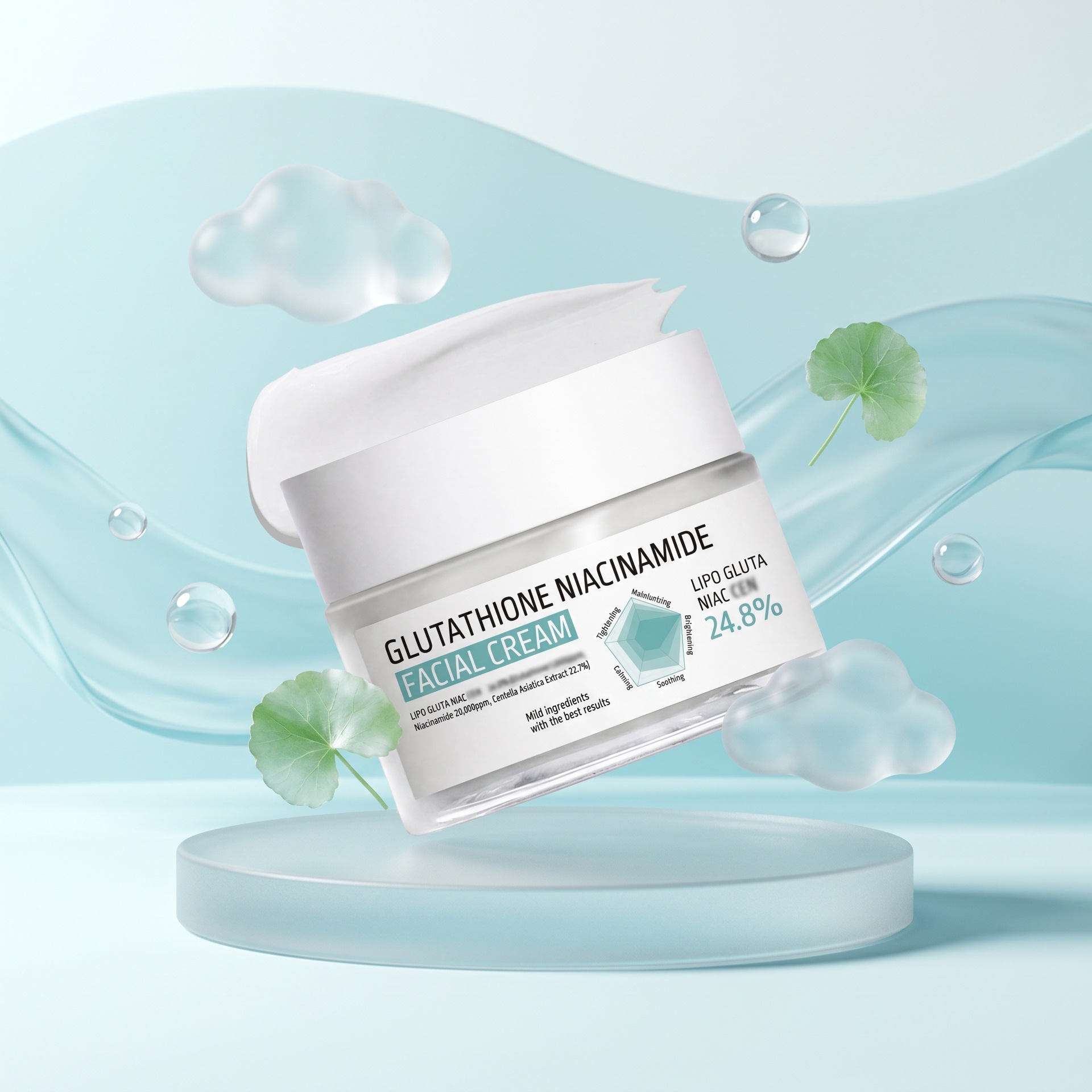 Cross-Border Tk In-Stock Amz New Trend Glutathione Moisturizing Cream, Lightweight and Soft Texture, Easy to Spread