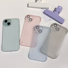 適用iphone15手機殼膚感磨砂蘋果15promax無邊框14小眾13硬12外貿