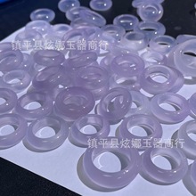 马料高冰紫罗兰天然马达加斯加玉髓冰紫戒指戒圈指环男女扳指时尚