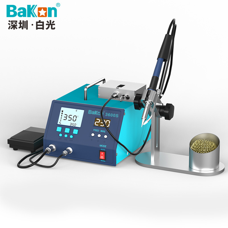 白光BK3600S高频自动出锡焊台200W大功率数显自动送锡电烙铁