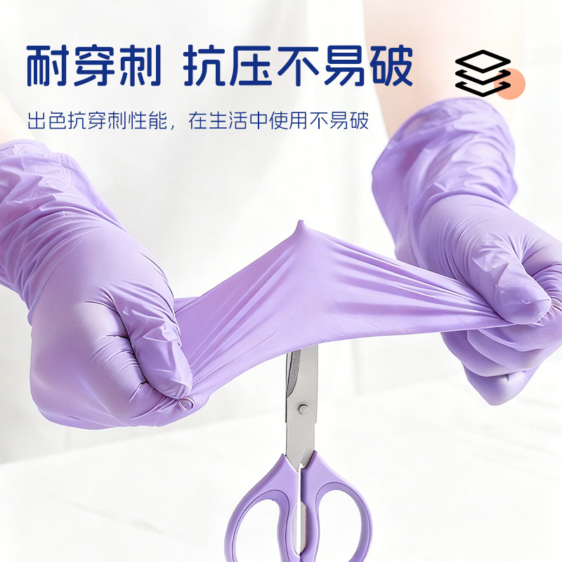 Guantes de nitrilo de grado alimenticio alargados y gruesos guantes de protección laboral desechables de cocina para inspección doméstica guantes de dedo resistentes al desgaste