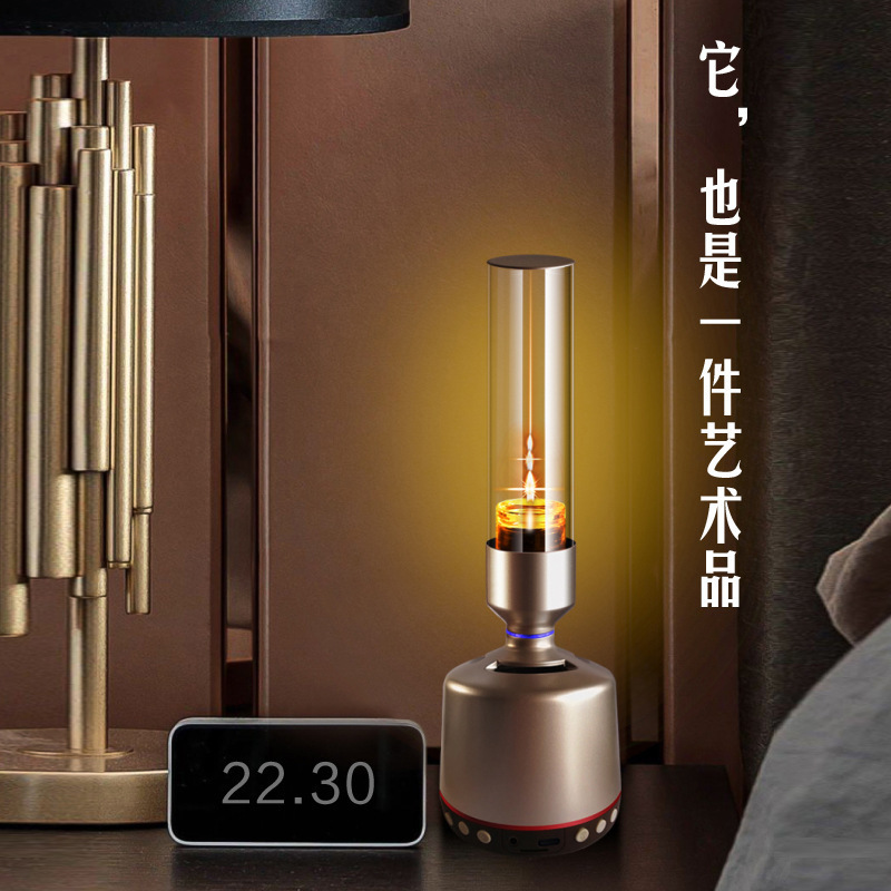 Creative LED Candle Light Bluetooth Speaker Little Night Lights…