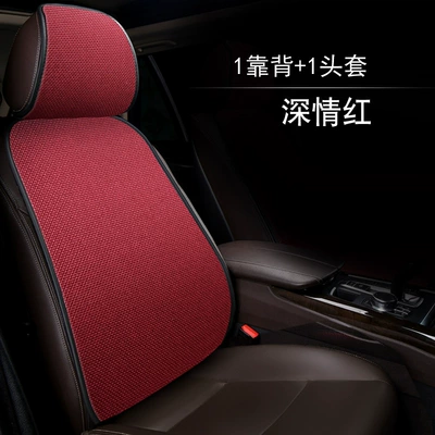 Seat cushion, seat cover, Set for All Seasons Linen Semi-Enclosed - backrest-including-headgear-affectionate-red
