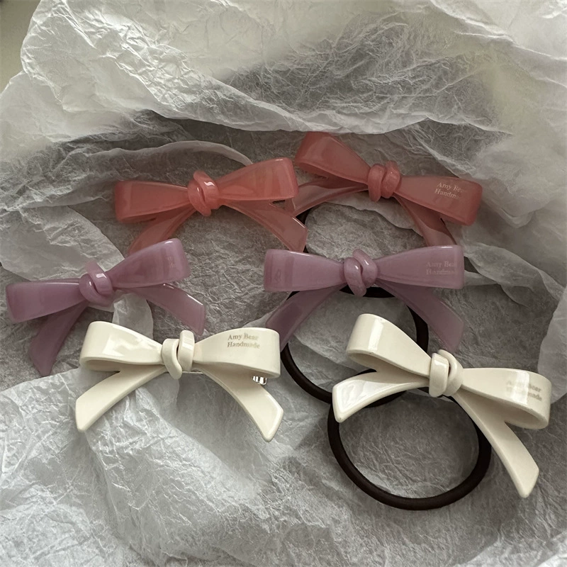 Cute hairgrip with bow, bangs, Korean style