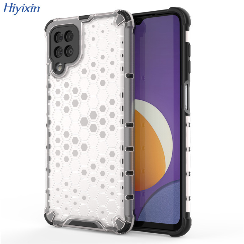 Cross-Border Applicable Samsung Note20 Transparent Anti-Fall Phone Case S26 Ultra Creative Honeycomb Protective Cover