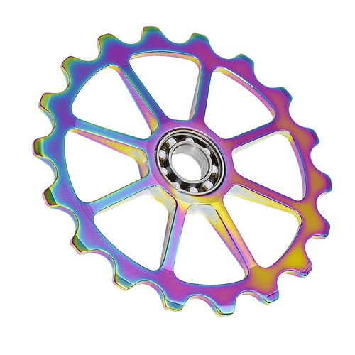 Bicycle rear derailleur guide wheel 18 teeth color variable speed aluminum alloy ceramic bearing bearing mountain bike tension wheel wholesale