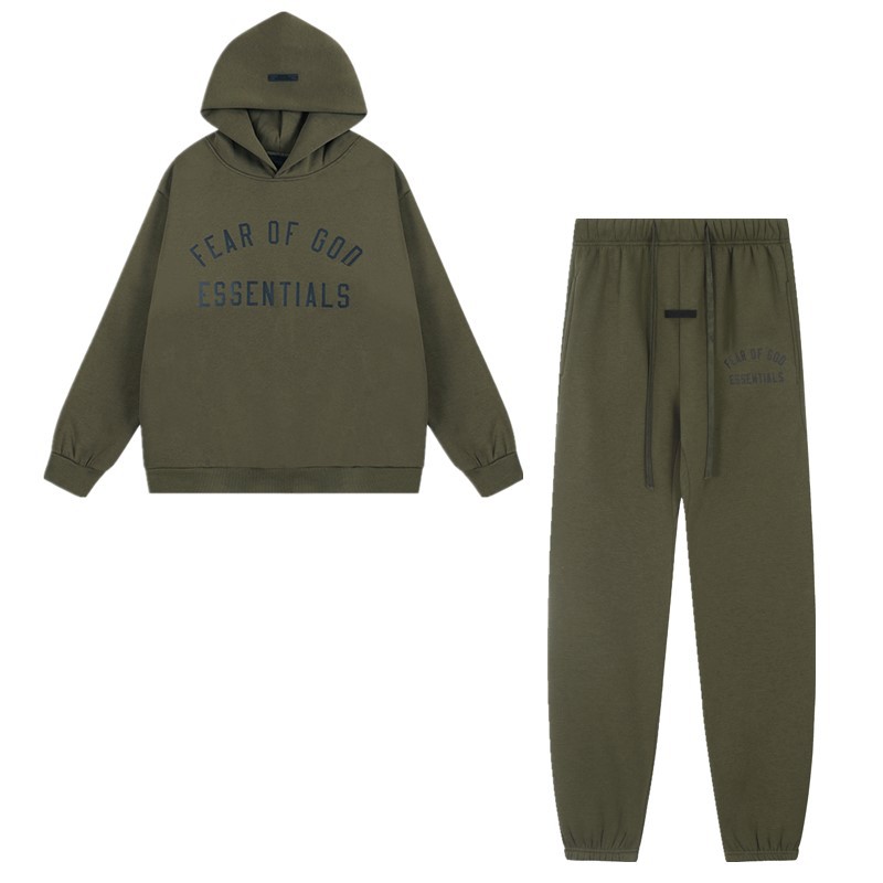 FOG ESSENTIALS Temporada 10 Impresión de letras de estilo americano Suéter Suelto Set de moda masculina Transfronterizo