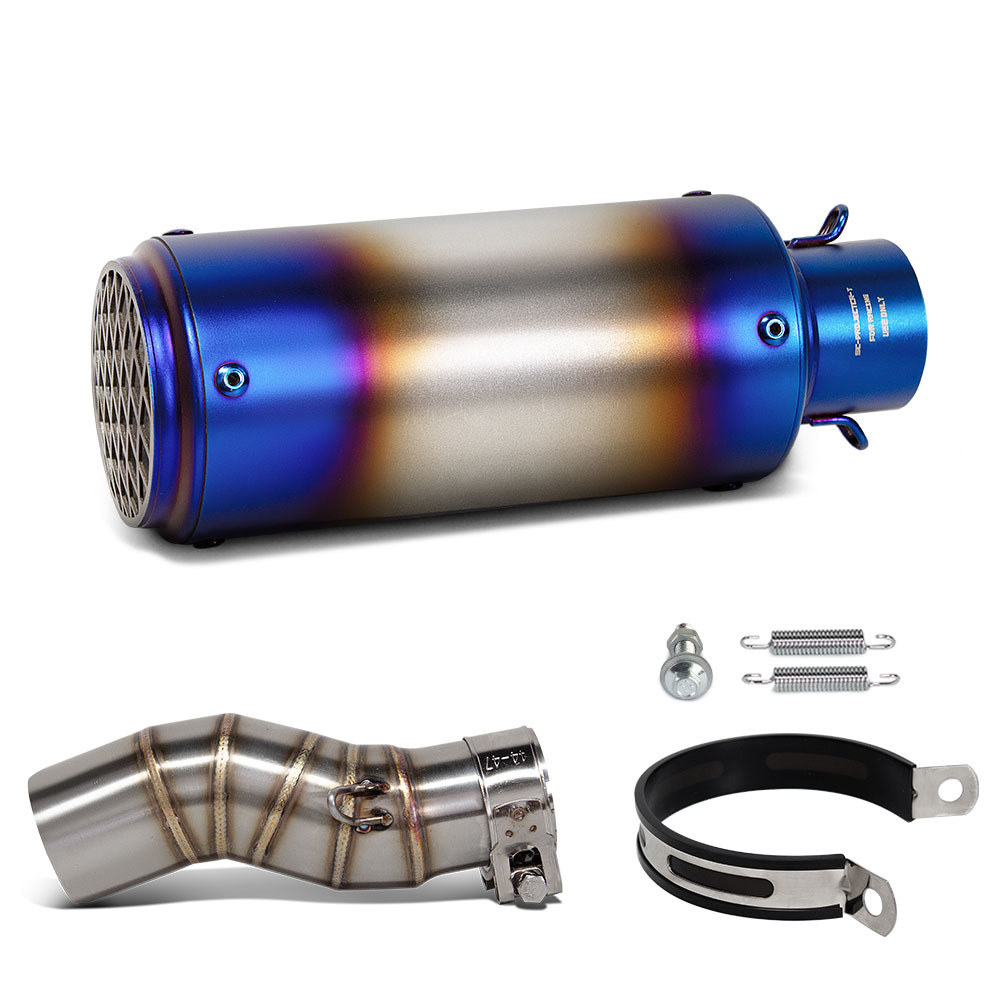 Suitable for Chunfeng 450Mt Stainless Steel Middle Section Sc Straight-Through Scorpion Barrel Tail Section Motorcycle Modified Exhaust Pipe