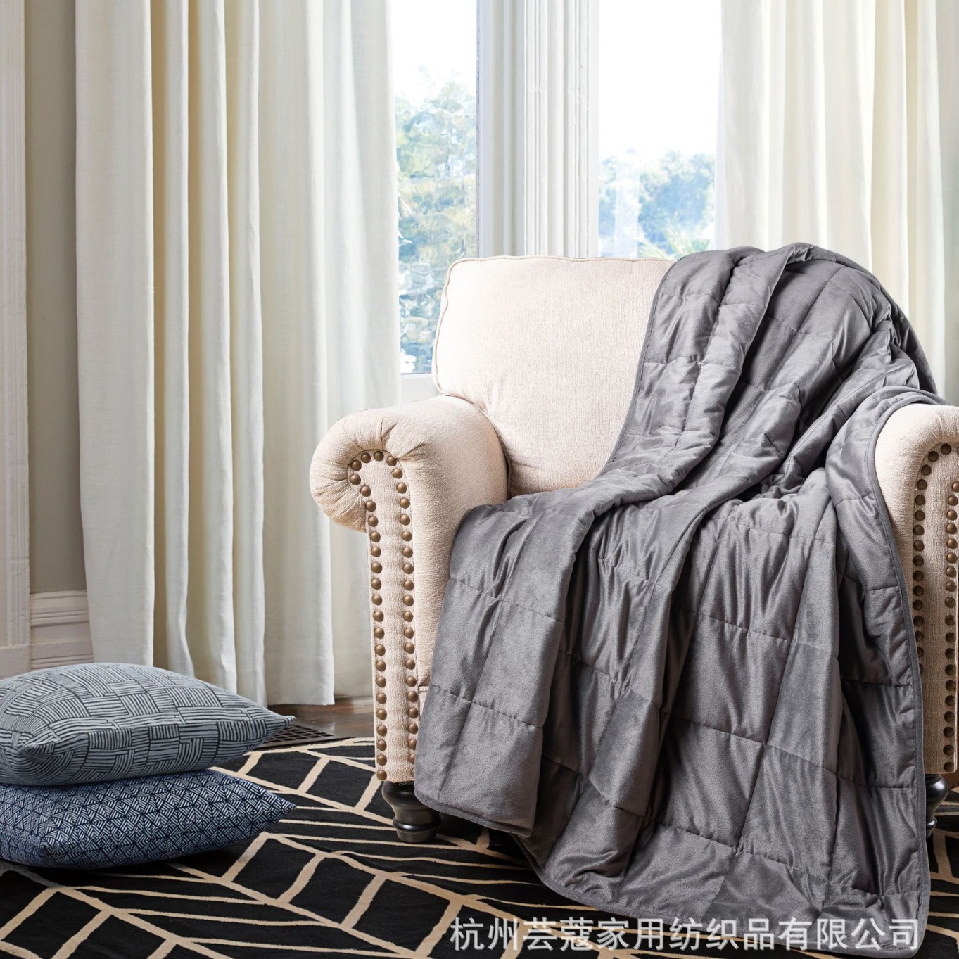 Manta de gravedad transfronteriza Amazon manta ponderada manta descompresión aliviar la ansiedad ayudar a mejorar el sueño aire acondicionado