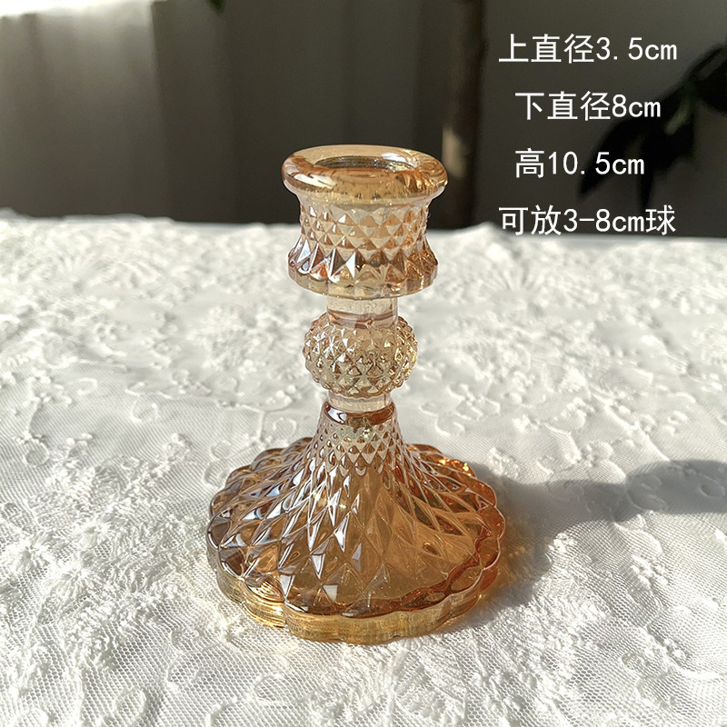 水晶球 底座底托球形底座玻璃烛台水晶球饰品摆件装饰底座球座|undefined
