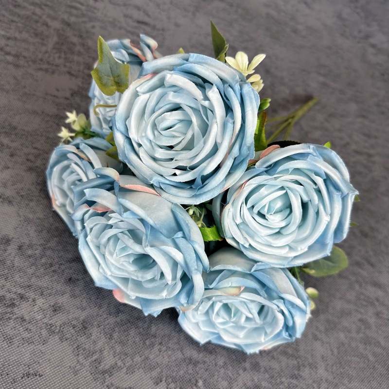 Artificial 7-cabeza imperial concubina Rose boda decoración del hogar flor de seda novia con flor tiro accesorios flor falsa al por mayor