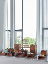 中式甜品台摆件展示架自助餐台蛋糕点心展示架木质冷餐会茶歇摆台