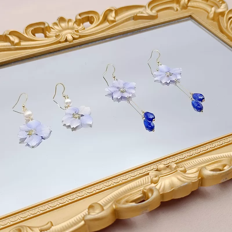 Accessory, crystal earings from pearl, fresh earrings, flower decoration