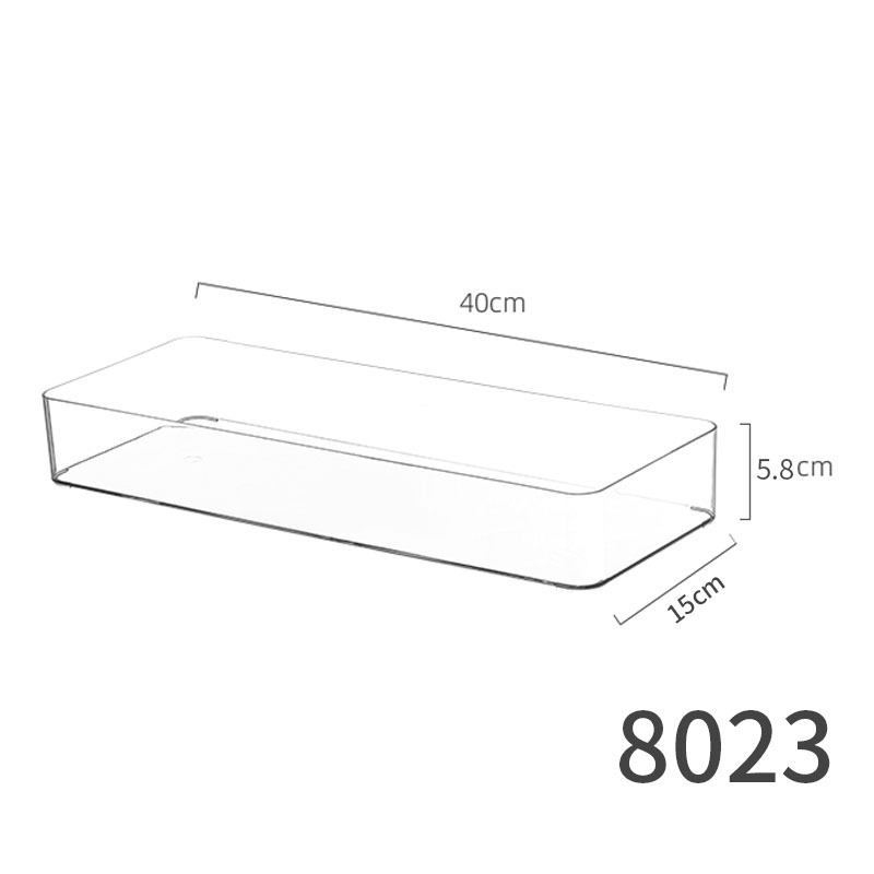 8023. short transparent box-extra long 1 pet high transparency can be stacked