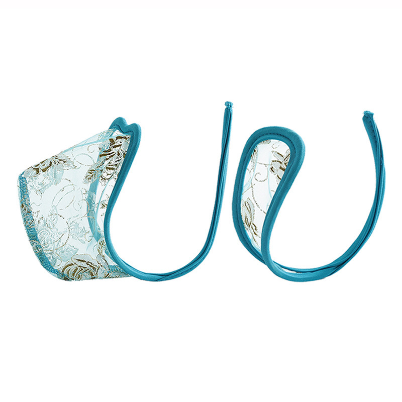 Qimier ropa interior sexy invisible en forma de C pantalones sexy cadera expuesta Tanga encaje transparente pareja ropa interior traje