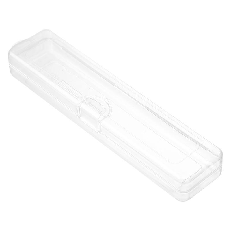 Caja de cepillo de maquillaje de plástico multifuncional almacenamiento portátil a prueba de polvo con cubierta caja de lápiz de sombra de ojos cepillo de cejas caja de acabado de viaje
