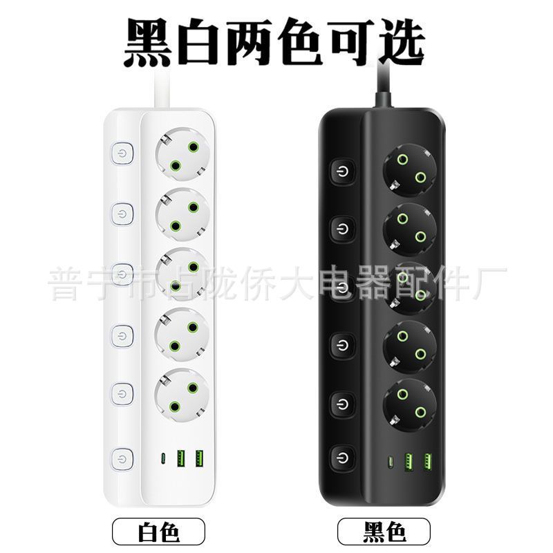 Euro enchufe tablero de conexión doméstico con USB oficina ruso 250V con enchufe de cable