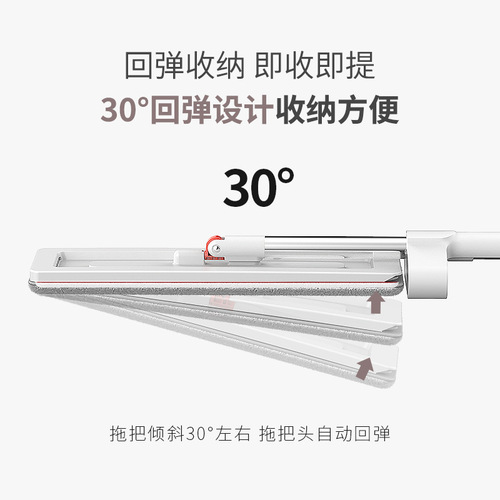 Hand-free Washable Tablet Mop, Household Rotating Floor Cleaning Gadget, Dry and Wet Dual-use Lazy Water Absorbing Replacement Mop, General Merchandise