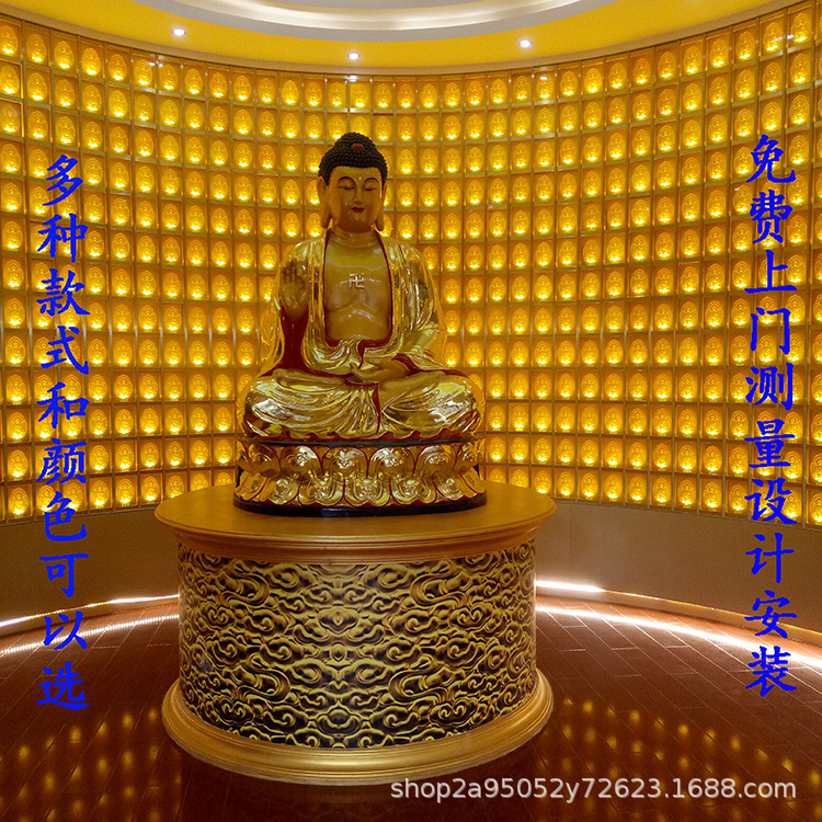 万佛墙铝合金佛龛智能寺庙道观千佛牌位架地宫防琉璃佛像壁柜神龛|undefined