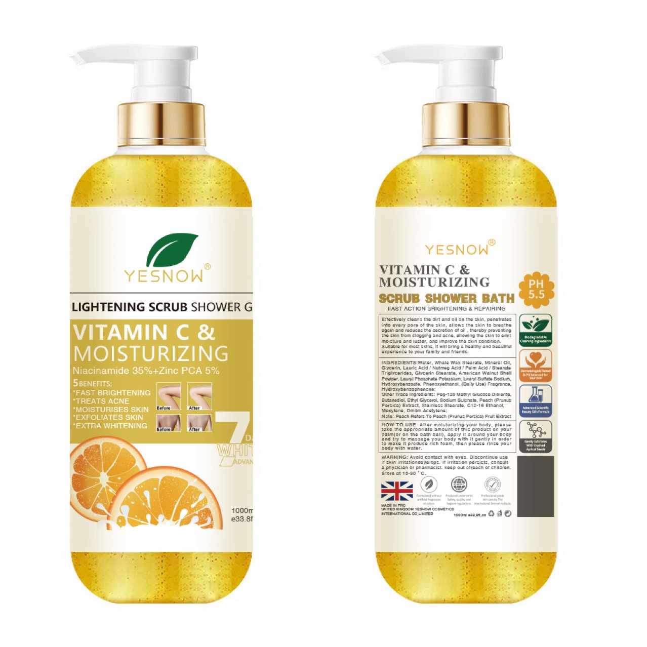 Gel de ducha exfoliante transfronterizo, piel sedosa, espuma, piel rica e hidratante, tonificante, suave y duradera 1000ml