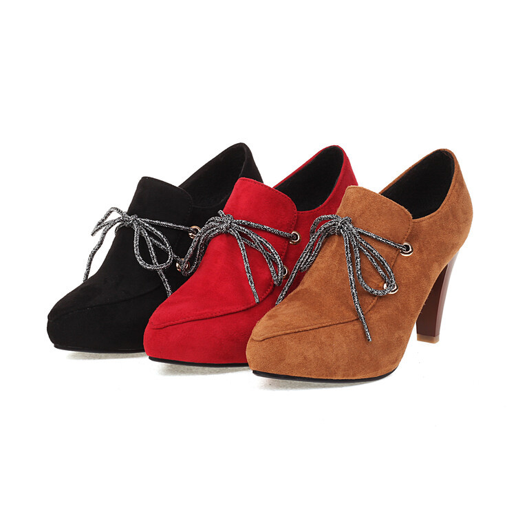 春季春季粗跟高跟鞋深口单鞋女鞋大码40-43外贸跨境成都磨砂