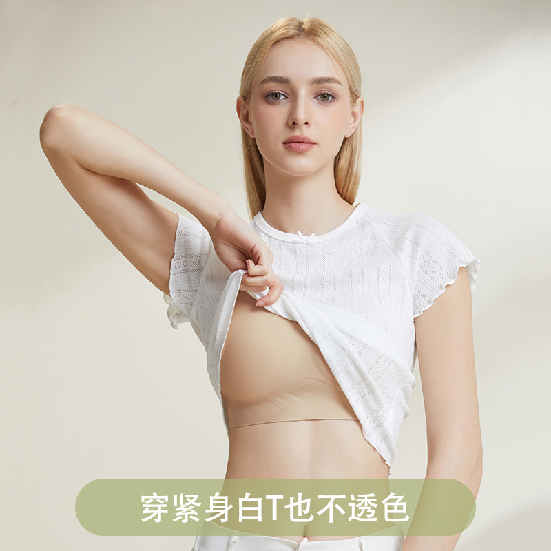 Sujetador de espalda hermoso sin costuras, base líquida, ropa interior invisible para mujer 2025 primavera y verano nuevo estilo reunido sexy en forma de U gran mujer sin espalda