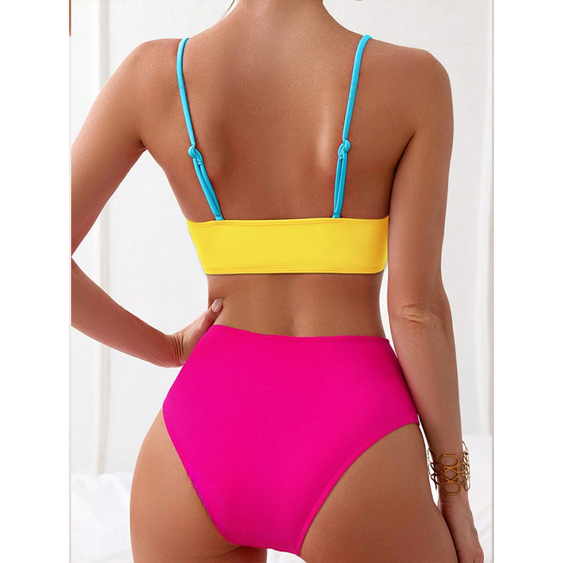 GraceChic Cross-Border Color-Block Two-Piece Swimsuit For Women, European And American Style Bikini, New Sexy Push-Up, High-End_voghion.com