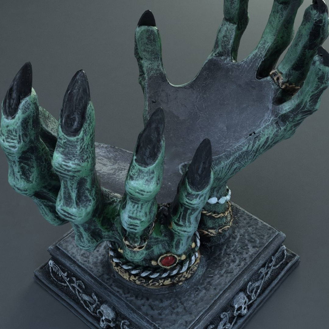 New Devil's Hand Crystal Ball Stand - Desktop Decorative and Storage Piece for Halloween, Pagan and Witchcraft Themes_voghion.com