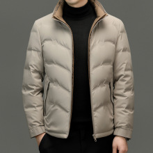 男士羽绒服2025冬季新款商务轻薄保暖白鸭绒休闲青年立领修身外套