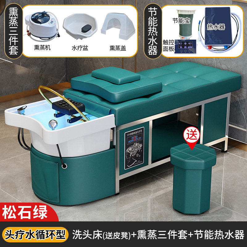 Cuenca de cerámica-verde turquesa + CIRCULACIÓN DE AGUA + calentador de agua + Fumigación