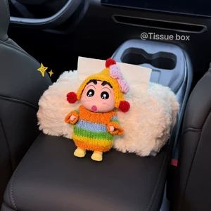 Crayon Shin-Chan 2026 yeni model avtomobil salfet qutusu, qadınlar üçün oturacaq salfet çantası