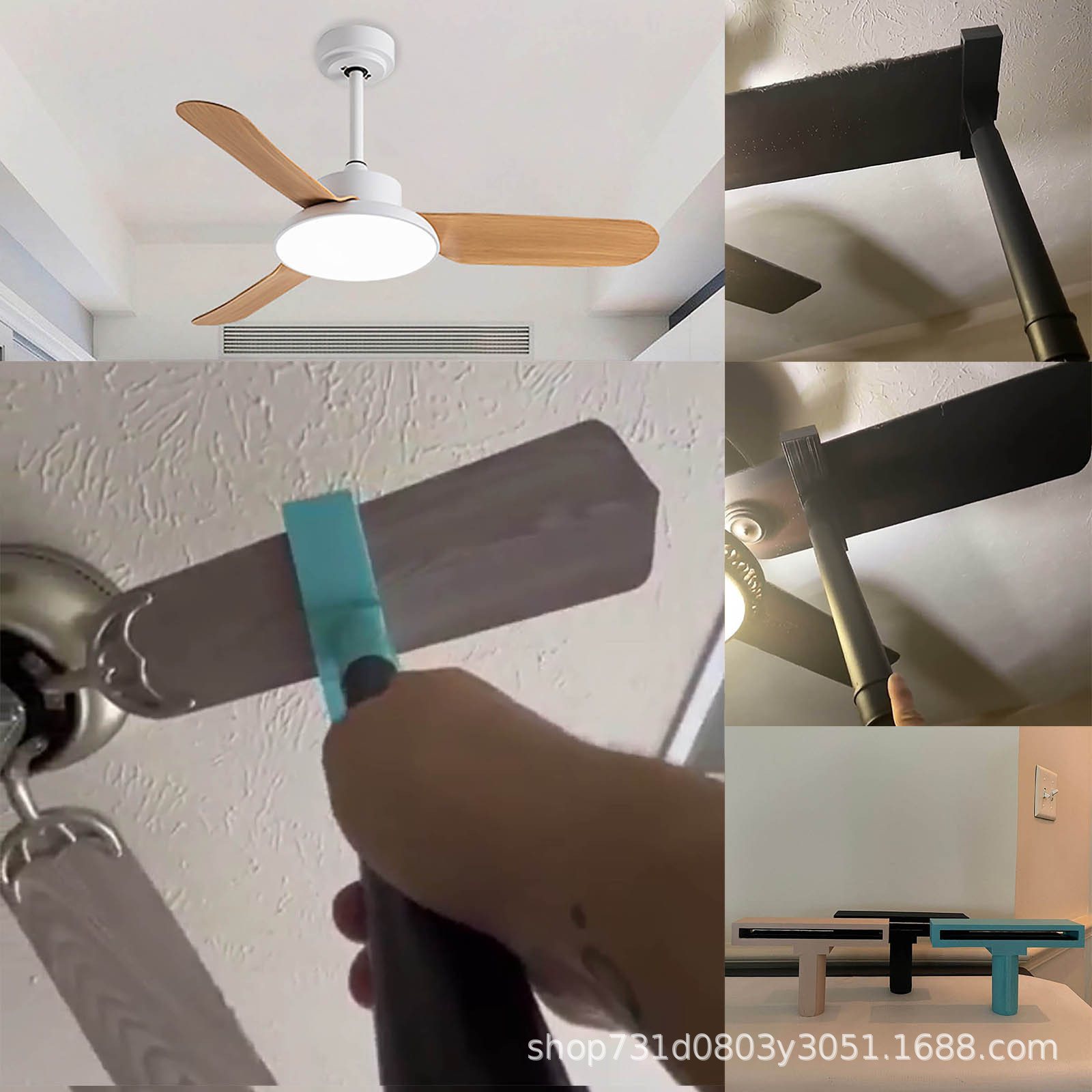 Cross-border ceiling fan blade cleaning artifact vacuum accessories fan cleaning tool creative fan blade source manufacturer direct sales 2