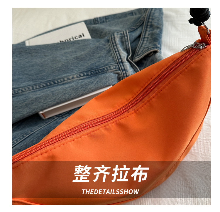 Oxford fabric 2024 casual new style with contrasting colors, light and simple, single-shoulder crossbody, underarm dumpling bag for women undefined