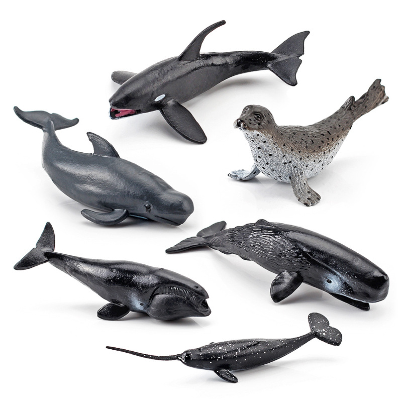 Simulación ballena asesina diablo peces mar León pingüino delfín animal marino buzo modelo traje decoración estática juguete