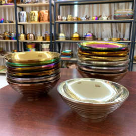 304不锈钢碗隔热拉面碗双层加厚学校幼儿园饭碗家用大小号汤碗