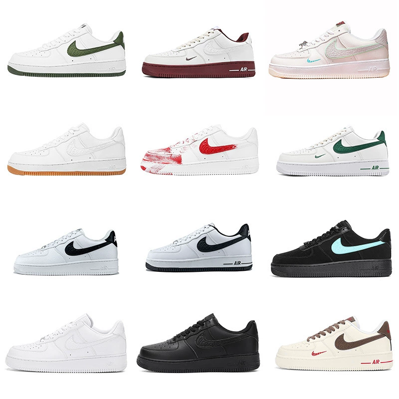 Nike Air Force 1, низкие зимние спортивные белые кеды для мужчин и женщин для отдыха