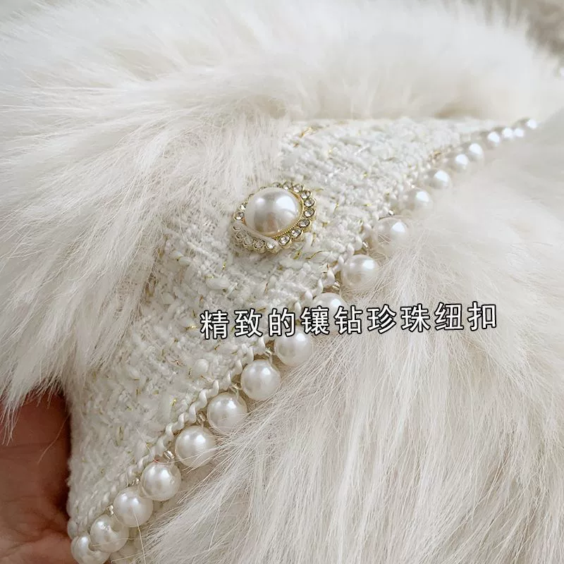Демикезонная короткая куртка из жемчуга, стиль Chanel