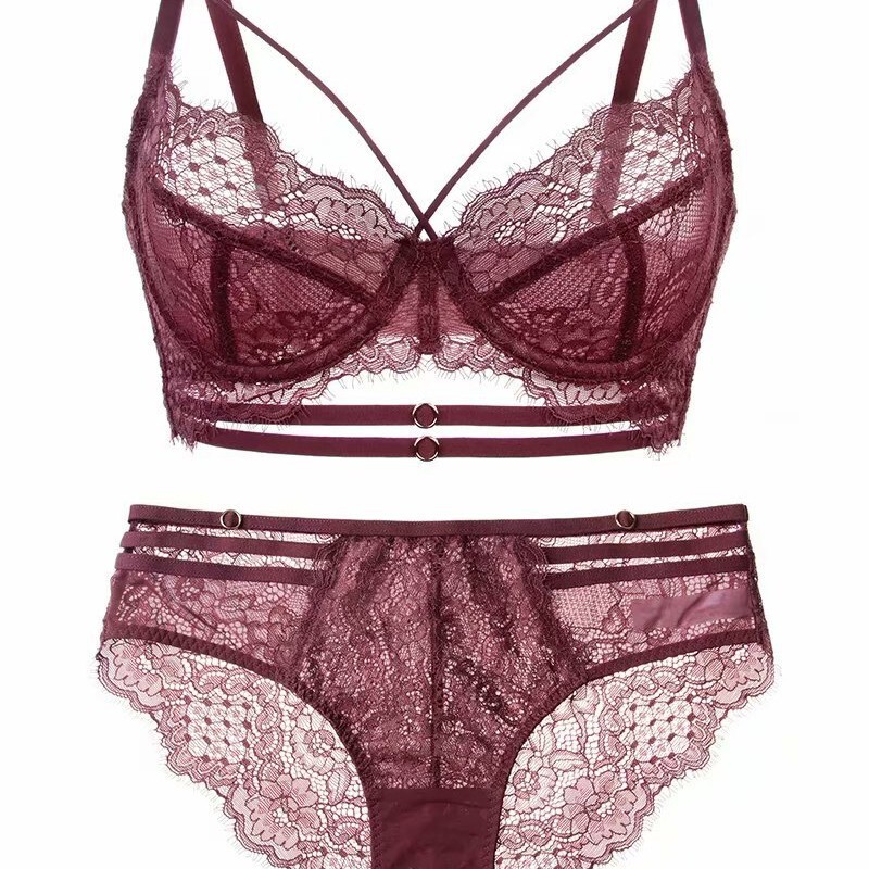 20215 Bra Set Big Breast Revealing Ultra-Thin Bra Underwear Women's Lace Push up Transparent Bra 2020 New 20215 Bra Set Big Breast Revealing Ultra-Thin Bra Underwear Women's Lace Push up Transparent Bra 2020 New