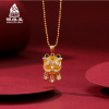 Birthday charm, necklace, enamel, pendant, Birthday gift, tiger