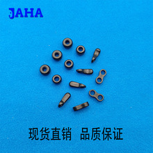 厂家现货直销单孔小耳朵扣小逗号穿绳扣服装拉尾圆珠塑料尾夹扣