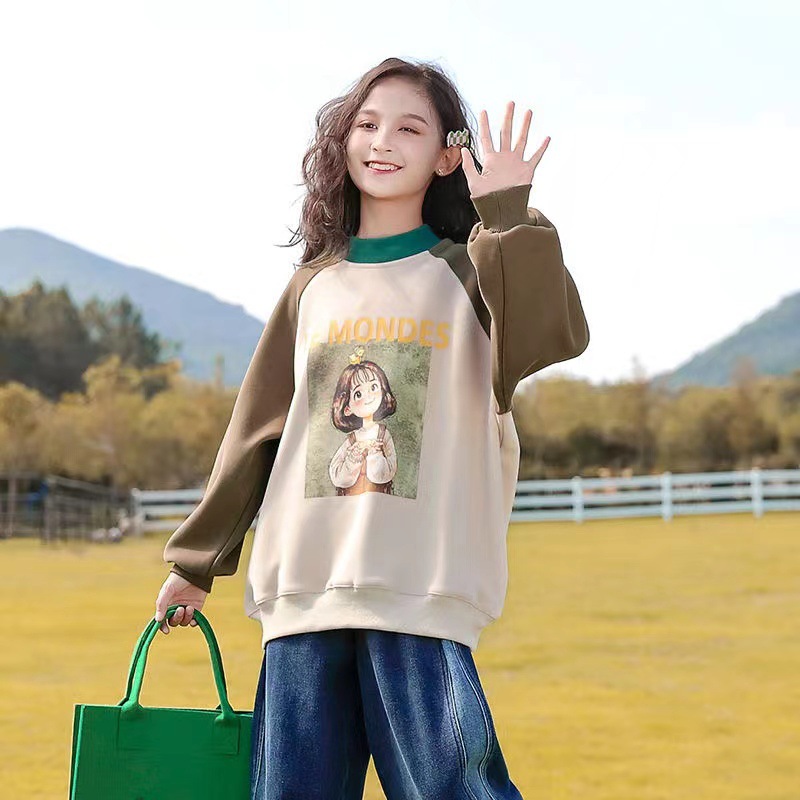 Kinderkleidung, Hoodie, 2023 neuer Stil, Western-Stil, mittelgroße und große Frühlingsstile, Herbst und Winter für Kinder_voghion.com
