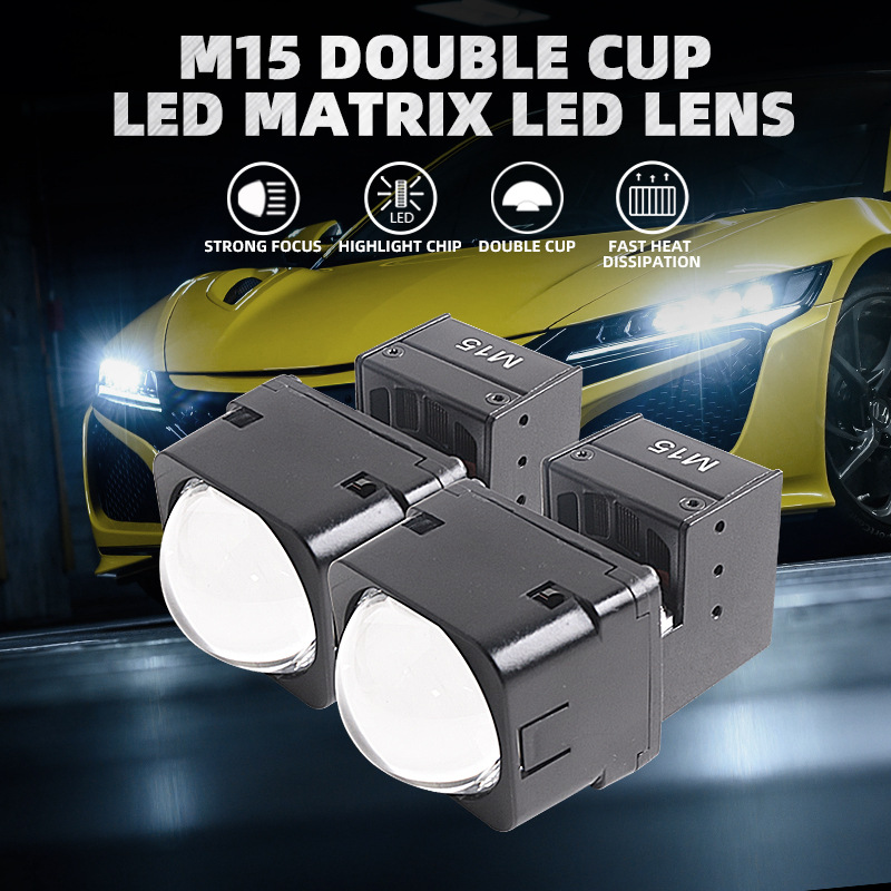 Sanwei Car Lights Sanvi 1.5inch High-Brightness Spotlight 41 Watts 6000K M15 Led Bifocal Lens Headlight Module