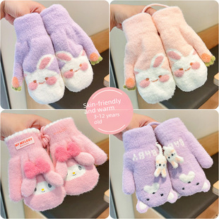 Demi-season children's cute cartoon keep warm gloves