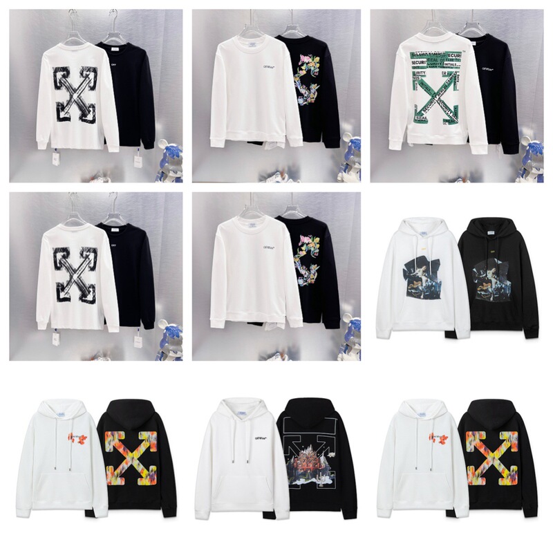 26 High-Quality Cross-Border Fashion Brand Off‑White Printed Washed American-Style T-Shirt Unisex