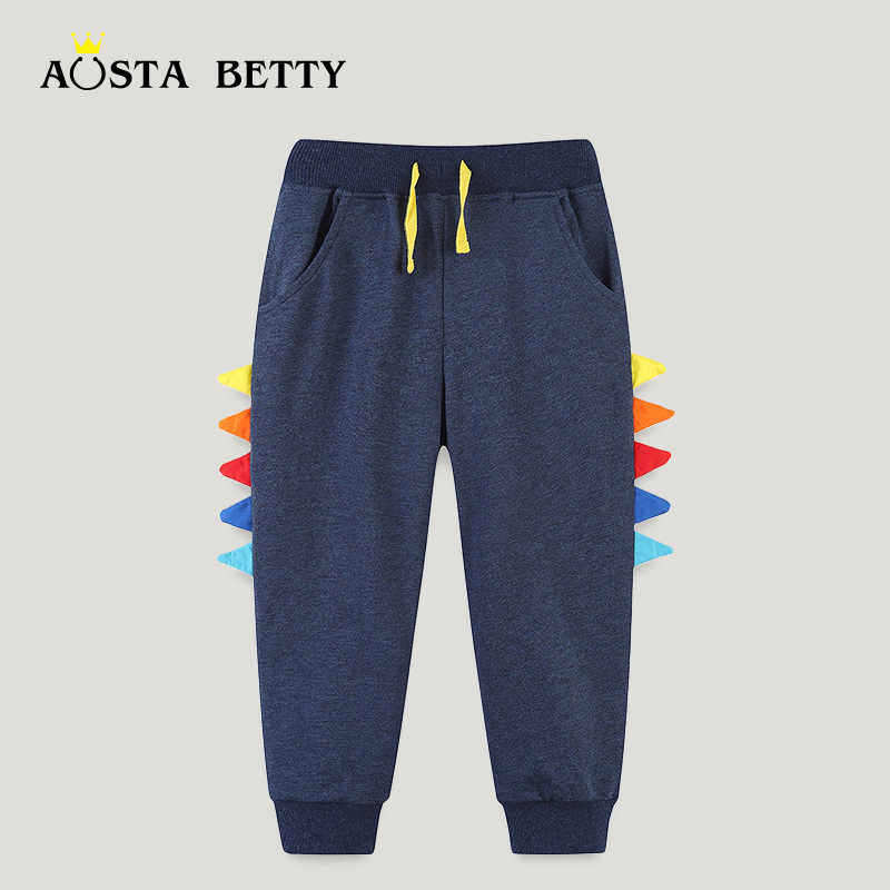 Pantalones deportivos para niños estilo europeo y americano, nuevos pantalones de sudadera para niños de otoño, pantalones largos de moda para bebés con cordón falso al por mayor
