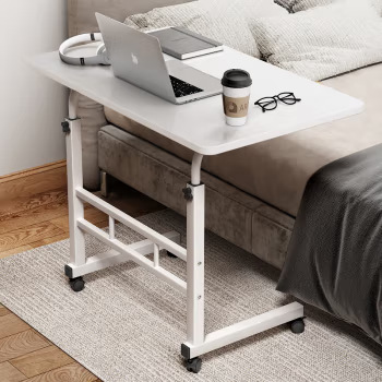 Mesa de cama simple elevación mesa de computadora móvil estante de almacenamiento perezoso mesa de estudio universitario mesa de estudio en casa