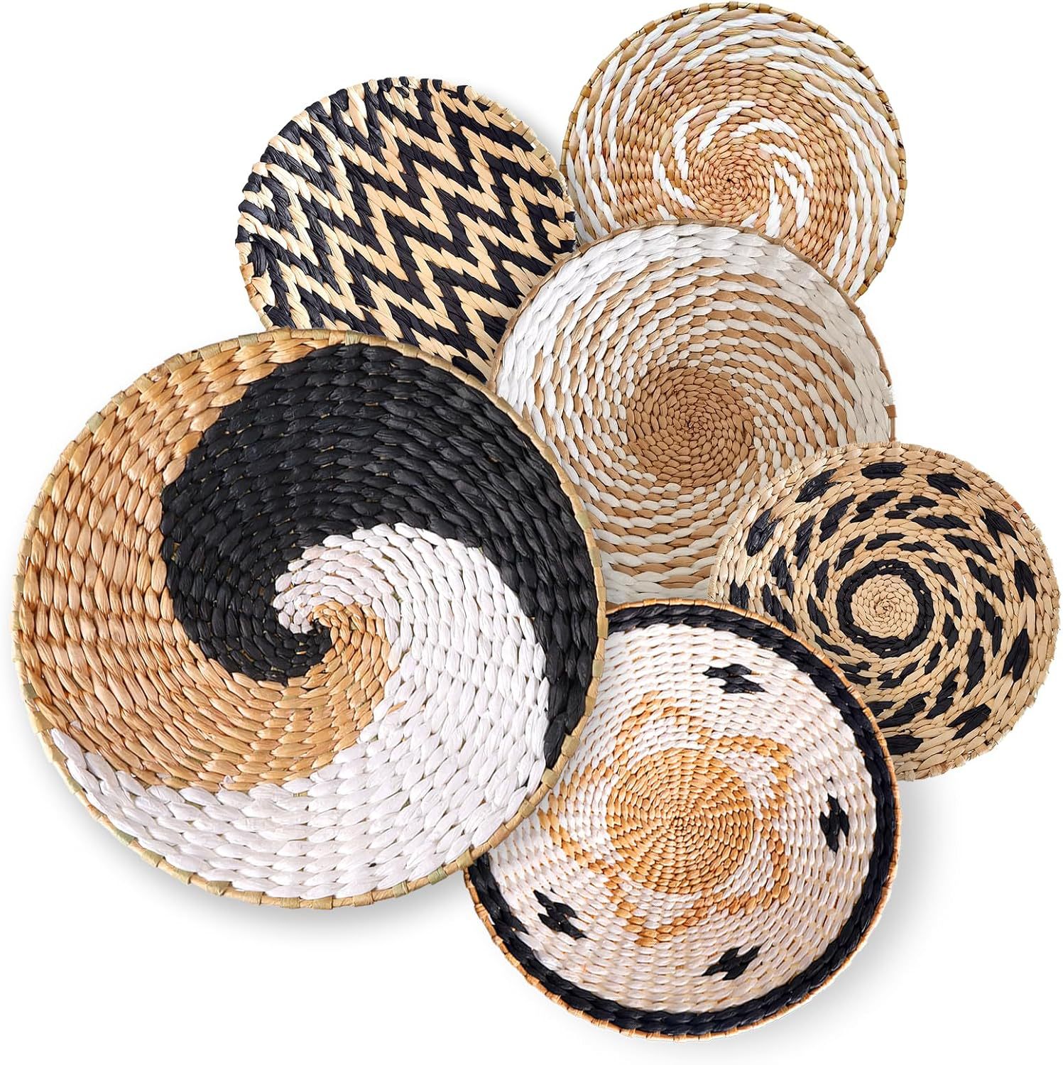 Decoración de pared colgante colgante colgante de pared tejido de paja decoración de pared tejida sala de estar decoración de sala de estar redonda pared de dormitorio Marruecos