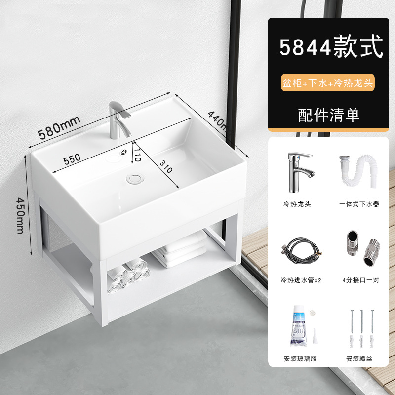 58*44cm + escurridor + grifo caliente y fría